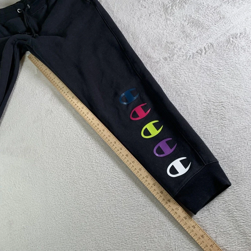 Champion Reverse Weave Sweatpants‎ Mens Medium Black Fleece Jogger C Logo Leg